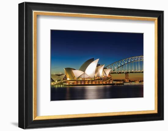 Sydney Opera House & Bridge-null-Framed Art Print