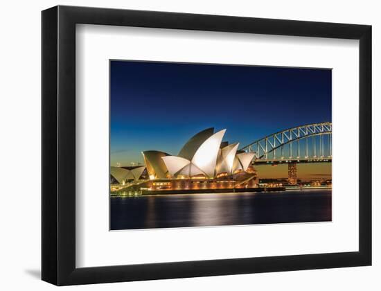 Sydney Opera House & Bridge-null-Framed Art Print