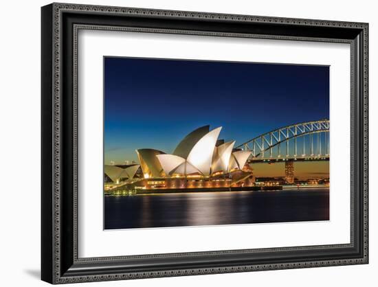 Sydney Opera House & Bridge-null-Framed Art Print