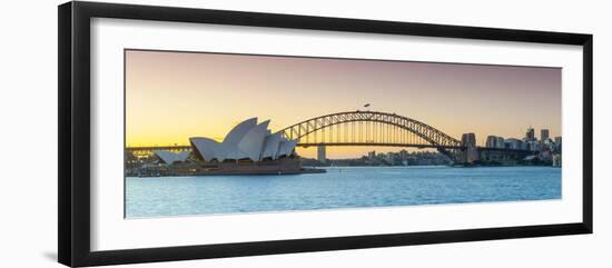 Sydney Opera House & Harbour Bridge, Darling Harbour, Sydney, New South Wales, Australia-Doug Pearson-Framed Photographic Print