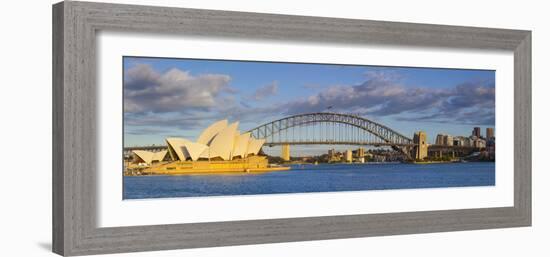 Sydney Opera House & Harbour Bridge, Darling Harbour, Sydney, New South Wales, Australia-Doug Pearson-Framed Photographic Print