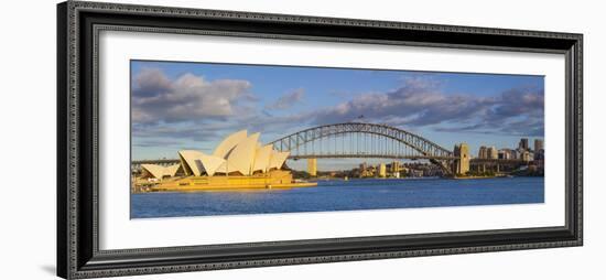 Sydney Opera House & Harbour Bridge, Darling Harbour, Sydney, New South Wales, Australia-Doug Pearson-Framed Photographic Print