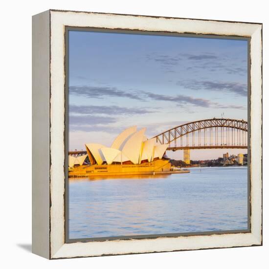 Sydney Opera House & Harbour Bridge, Darling Harbour, Sydney, New South Wales, Australia-Doug Pearson-Framed Premier Image Canvas