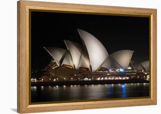 Sydney Opera House Lit Up at Night, Sydney, New South Wales, Australia-null-Framed Premier Image Canvas