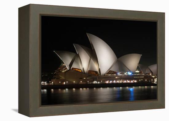 Sydney Opera House Lit Up at Night, Sydney, New South Wales, Australia-null-Framed Premier Image Canvas
