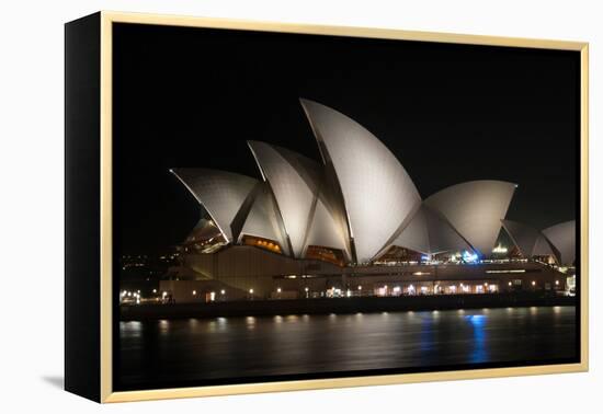 Sydney Opera House Lit Up at Night, Sydney, New South Wales, Australia-null-Framed Premier Image Canvas