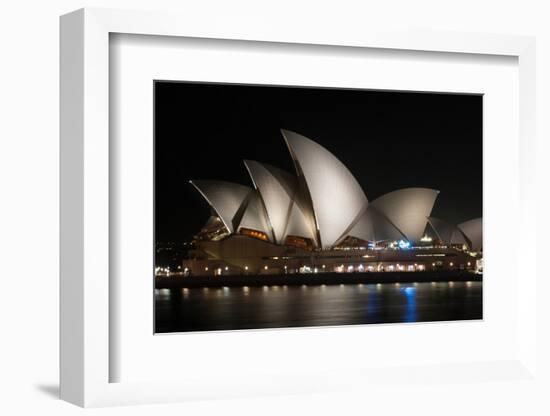 Sydney Opera House Lit Up at Night, Sydney, New South Wales, Australia-null-Framed Photographic Print