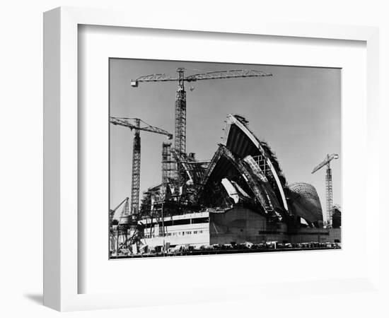 Sydney Opera House under Construction-null-Framed Photographic Print