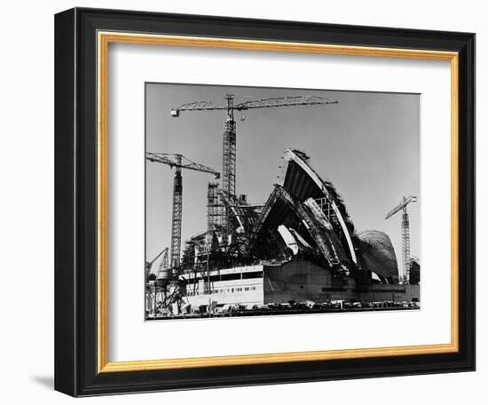 Sydney Opera House under Construction-null-Framed Photographic Print