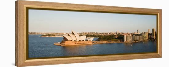 Sydney Opera House, UNESCO World Heritage Site, and Harbour from Sydney Harbour Bridge, Australia-Matthew Williams-Ellis-Framed Premier Image Canvas