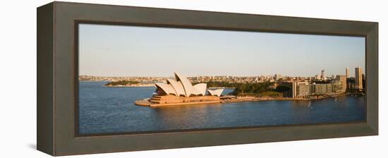 Sydney Opera House, UNESCO World Heritage Site, and Harbour from Sydney Harbour Bridge, Australia-Matthew Williams-Ellis-Framed Premier Image Canvas