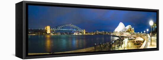 Sydney Opera House, UNESCO World Heritage Site, Harbour Bridge, Sydney Harbour, Australia-Matthew Williams-Ellis-Framed Premier Image Canvas