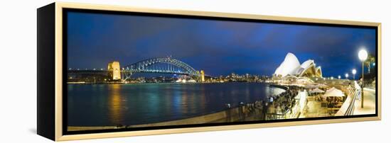 Sydney Opera House, UNESCO World Heritage Site, Harbour Bridge, Sydney Harbour, Australia-Matthew Williams-Ellis-Framed Premier Image Canvas