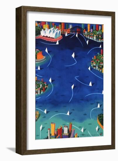 Sydney Sails-Ian Tremewen-Framed Giclee Print