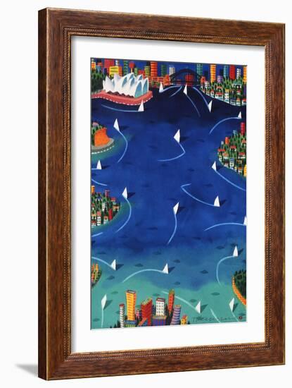 Sydney Sails-Ian Tremewen-Framed Giclee Print