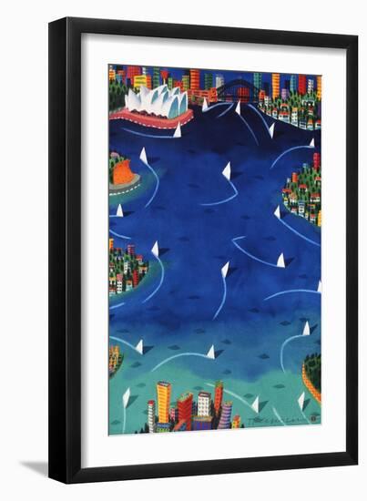 Sydney Sails-Ian Tremewen-Framed Giclee Print