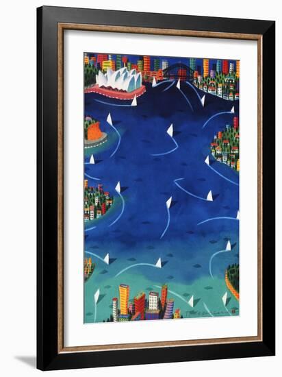Sydney Sails-Ian Tremewen-Framed Giclee Print