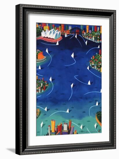 Sydney Sails-Ian Tremewen-Framed Giclee Print