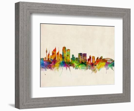 Sydney Skyline-Michael Tompsett-Framed Art Print