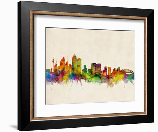 Sydney Skyline-Michael Tompsett-Framed Art Print