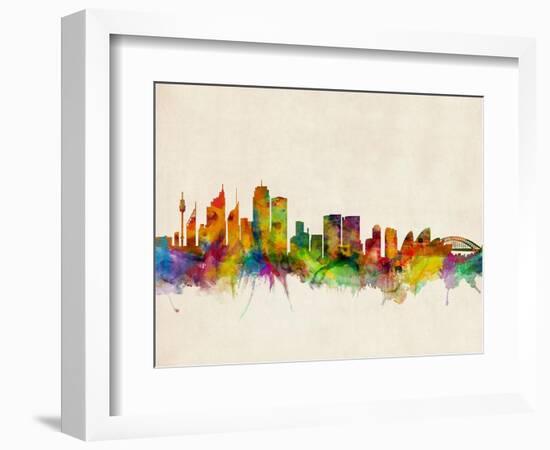 Sydney Skyline-Michael Tompsett-Framed Art Print