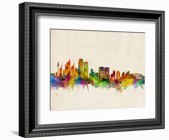 Sydney Skyline-Michael Tompsett-Framed Art Print