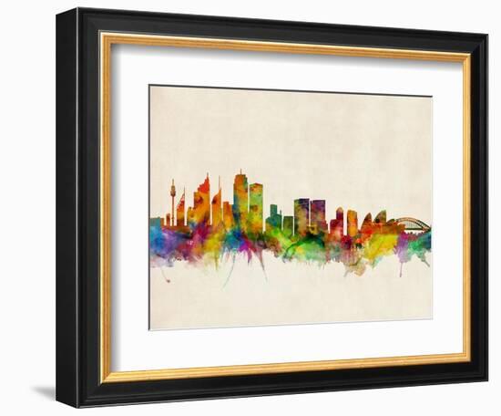 Sydney Skyline-Michael Tompsett-Framed Art Print