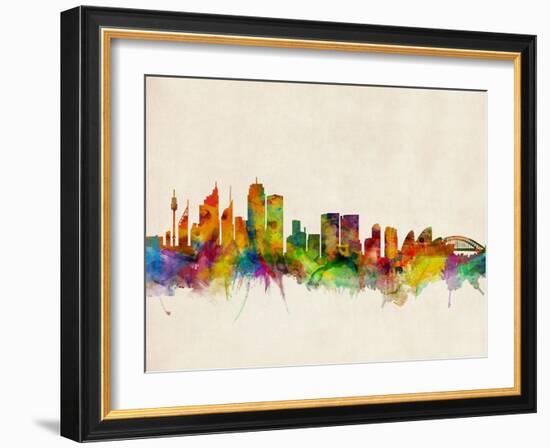 Sydney Skyline-Michael Tompsett-Framed Art Print