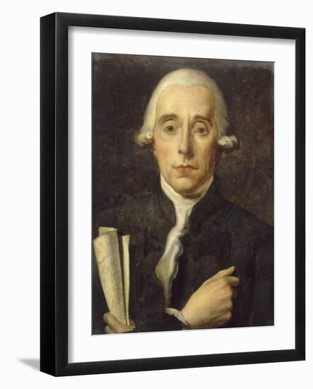 Sylvain Bailly (1736-1793), astronome, maire de Paris, tenant le texte du Serment du Jeu de Paume-Jacques-Louis David-Framed Giclee Print