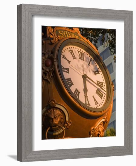 Sylvan Brothers Clock on Main Street, Columbia, South Carolina-Richard Cummins-Framed Photographic Print