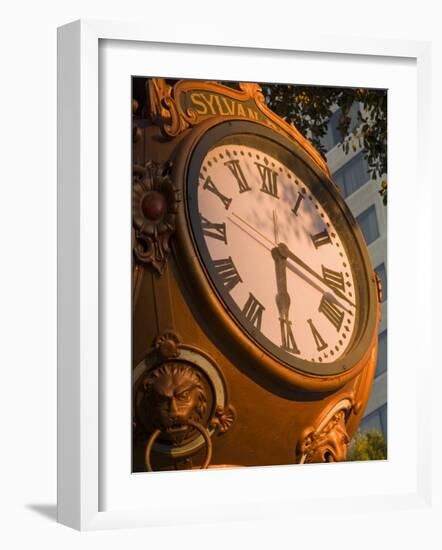 Sylvan Brothers Clock on Main Street, Columbia, South Carolina-Richard Cummins-Framed Photographic Print