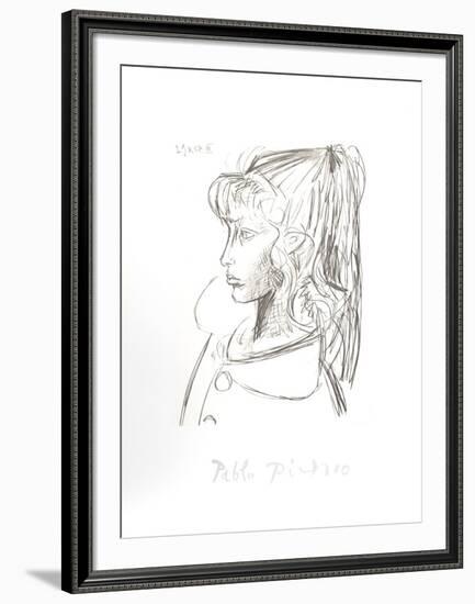 Sylvette De Profil Gouche-Pablo Picasso-Framed Collectable Print
