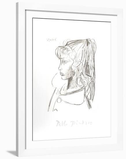 Sylvette De Profil Gouche-Pablo Picasso-Framed Collectable Print
