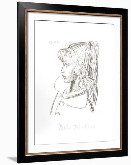 Sylvette De Profil Gouche-Pablo Picasso-Framed Collectable Print