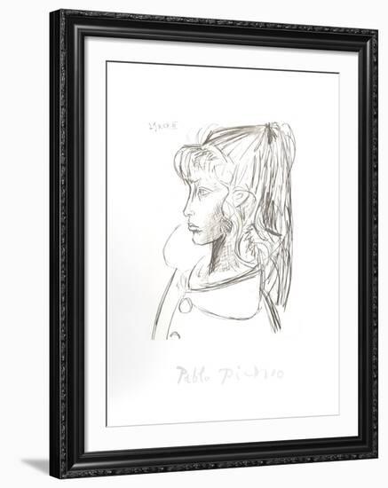 Sylvette De Profil Gouche-Pablo Picasso-Framed Collectable Print