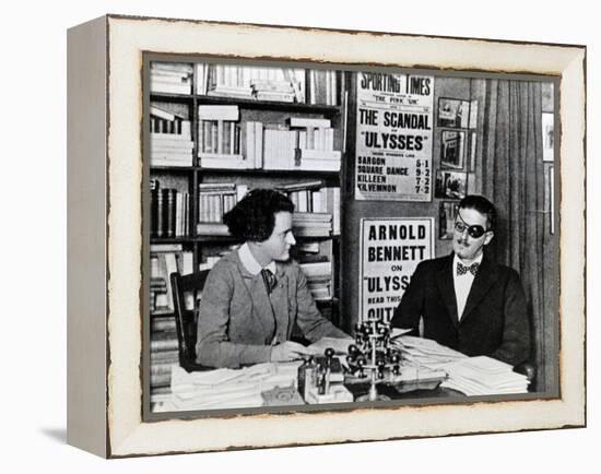 Sylvia Beach and James Joyce, c.1922-French Photographer-Framed Premier Image Canvas