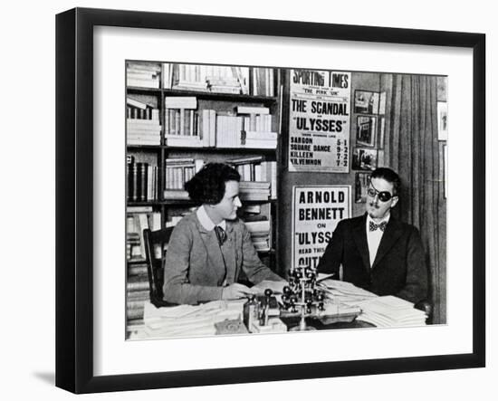 Sylvia Beach and James Joyce, c.1922-French Photographer-Framed Premium Photographic Print