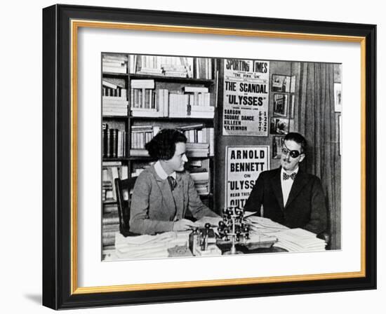 Sylvia Beach and James Joyce, c.1922-French Photographer-Framed Photographic Print