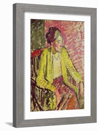 Sylvia (Oil on Canvas)-Harold Gilman-Framed Giclee Print