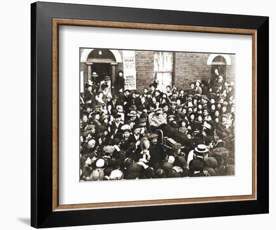 Sylvia Pankhurst, British suffragette, in a bath chair, London, June 1914-Unknown-Framed Photographic Print