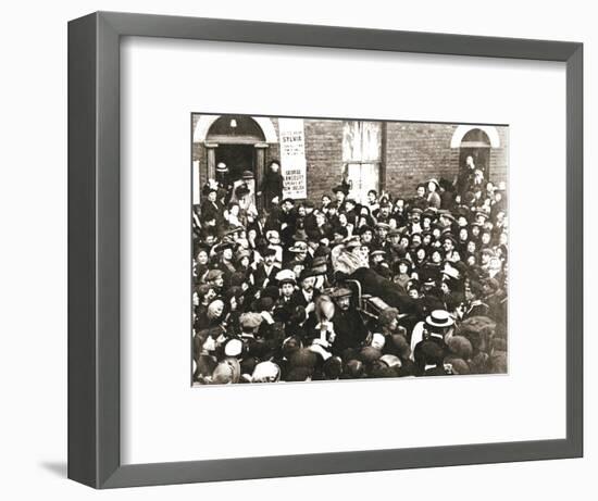 Sylvia Pankhurst, British suffragette, in a bath chair, London, June 1914-Unknown-Framed Photographic Print