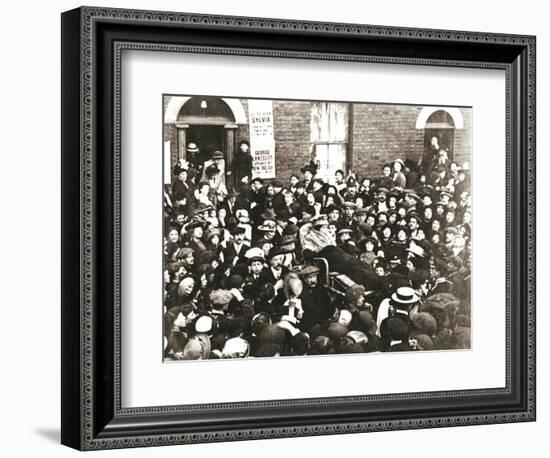 Sylvia Pankhurst, British suffragette, in a bath chair, London, June 1914-Unknown-Framed Photographic Print