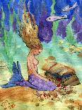 Vintage Mermaid I See my Path Quote-sylvia pimental-Art Print