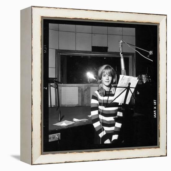 Sylvie Vartan Recording in a Studio-DR-Framed Premier Image Canvas