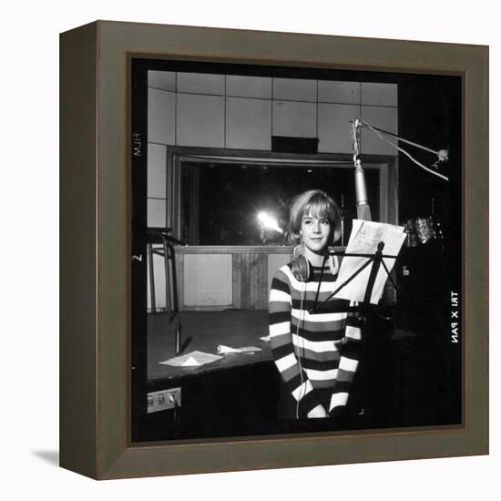 Sylvie Vartan Recording in a Studio-DR-Framed Premier Image Canvas