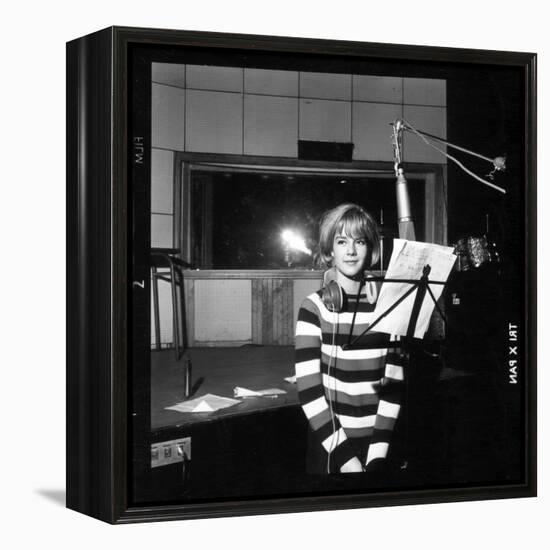 Sylvie Vartan Recording in a Studio-DR-Framed Premier Image Canvas