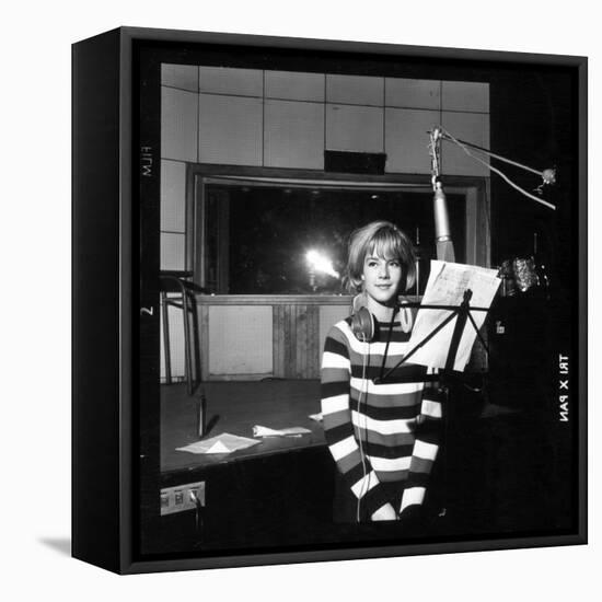 Sylvie Vartan Recording in a Studio-DR-Framed Premier Image Canvas