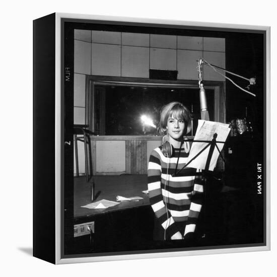 Sylvie Vartan Recording in a Studio-DR-Framed Premier Image Canvas