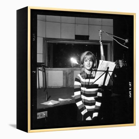 Sylvie Vartan Recording in a Studio-DR-Framed Premier Image Canvas