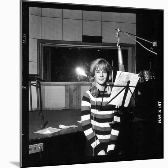 Sylvie Vartan Recording in a Studio-DR-Mounted Photographic Print